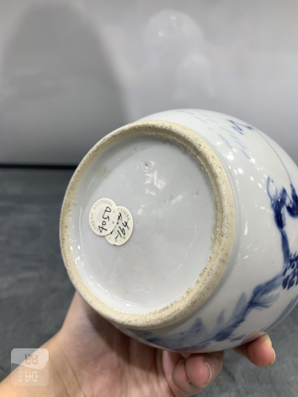 清晚期青花山水楼阁纹葫芦瓶 - 图12